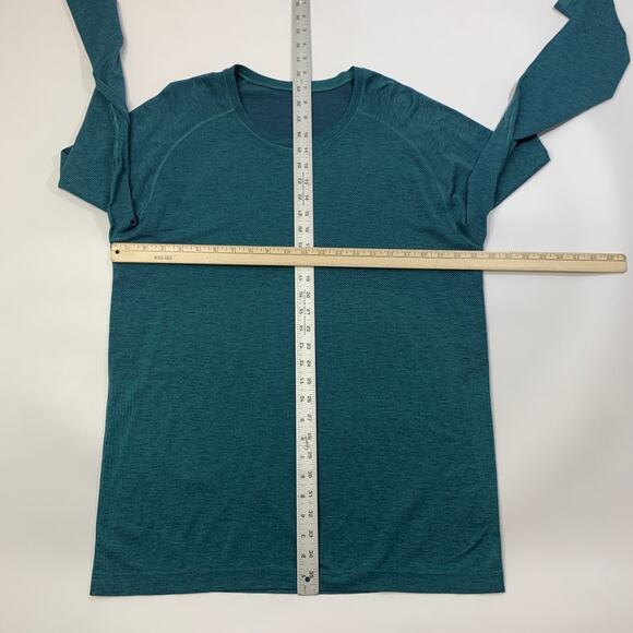 Lululemon Shirt Mens XL Extra Large Teal Blue Long Sleeve Activewear Workout Gym - Picture 6 of 13